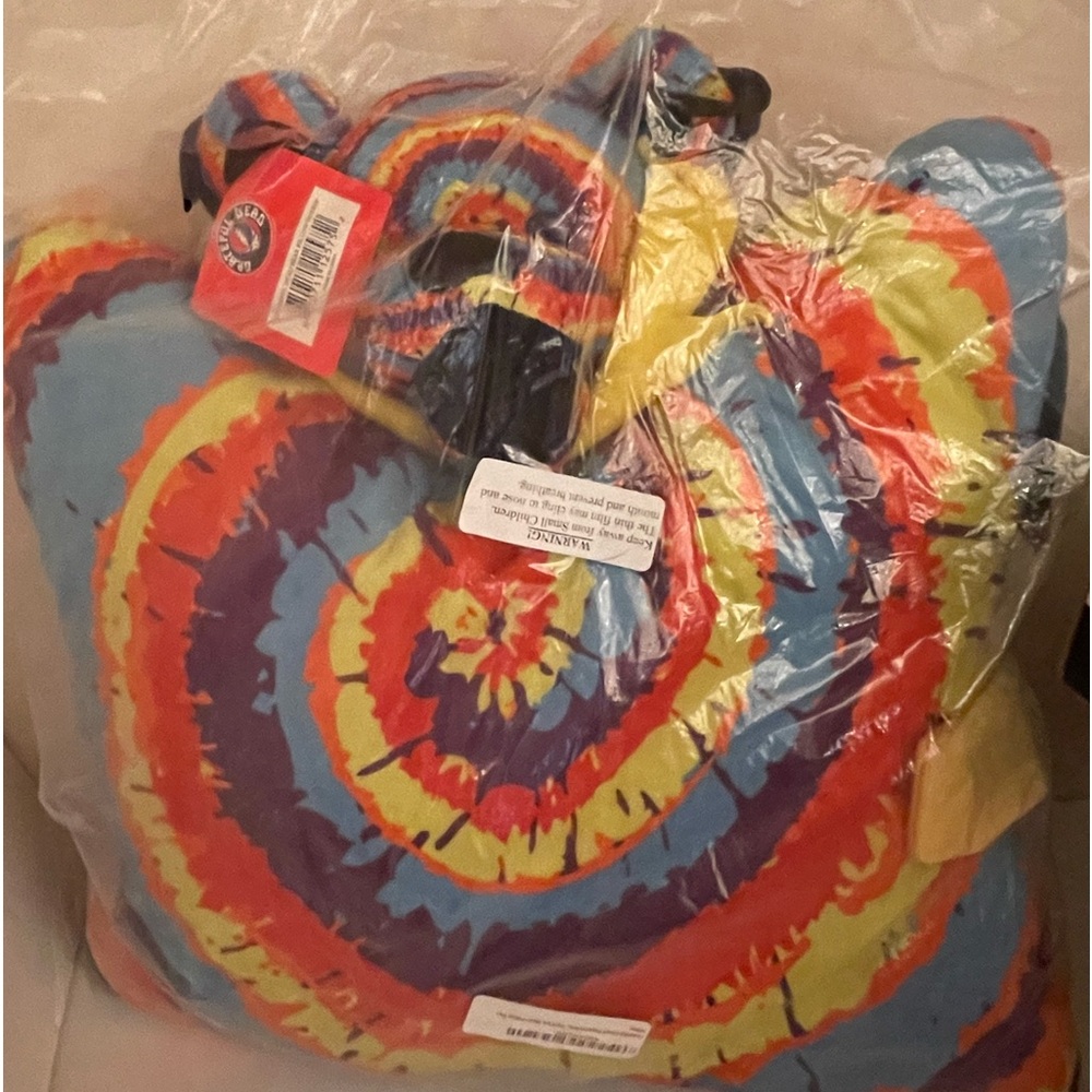 New X RARE GRATEFUL DEAD Bear Pillow HTF Limited Made Plush Tie Dye VTG 2012